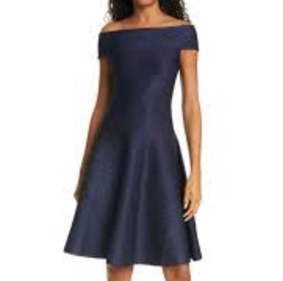 Shelbiy Sparkly Skater Dress Navy 